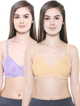 Bodycare - Women Cotton Full Coverage Non Padded Regular Bra (Pack of 2)