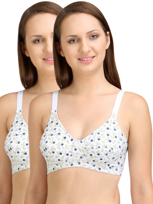 Bodycare Women Cotton Full Coverage Non Padded Regular Bra (Pack of 2)