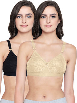 Bodycare - Women Cotton Full Coverage Non Padded Regular Bra (Pack of 2)