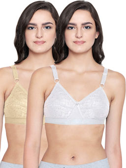 Bodycare - Women Cotton Full Coverage Non Padded Regular Bra (Pack of 2)