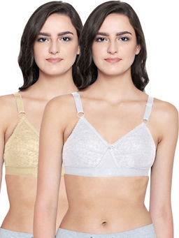 Bodycare - Women Cotton Full Coverage Non Padded Regular Bra (Pack of 2)