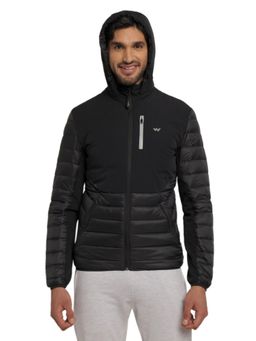 WILDCRAFT - Men Nylon Solid Plain Jacket-Black