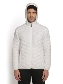WILDCRAFT - Men Nylon Solid Plain Jacket-White