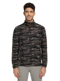 WILDCRAFT - Men Textile Camouflage Jacket-Black