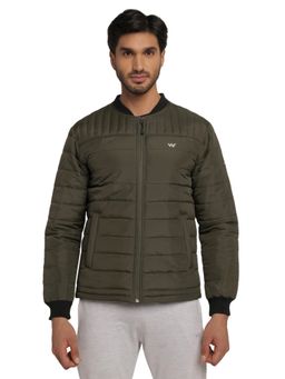 WILDCRAFT - Men Polyester Solid Plain Jacket-Olive