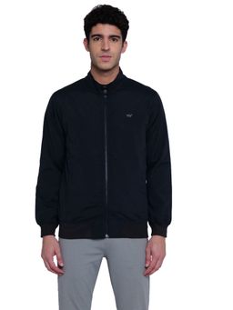 WILDCRAFT - Men Polyester Solid Plain Jacket-Black