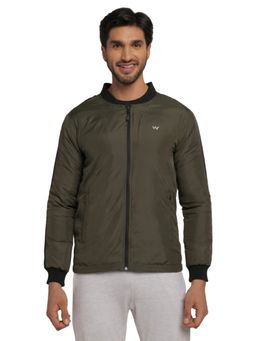 WILDCRAFT - Men Polyester Olive Solid Plain Jacket