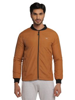 WILDCRAFT - Men Polyester Solid Plain Jacket-Tan