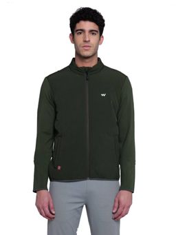 WILDCRAFT - Men Polyester Solid Plain Jacket-Charcoal