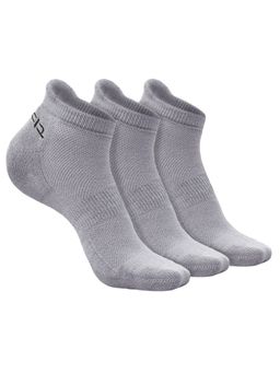Heelium - Bamboo Ankle Socks-FreeSize UK7-11,3 Pairs,NBlue Grey White Anti dour Breathable (Pack of 3)