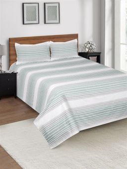 SHADES OF LIFE - Amore Handloom Cotton Bedcover Green