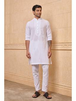 TASVA - White Chikankari Kurta with Pant
