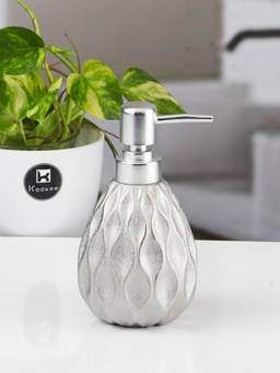 Kookee - Ceramic Soap Dispenser for handwash for Bathroom-Silver