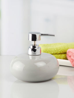 Kookee - Ceramic Soap Dispenser for handwash for Bathroom-Grey