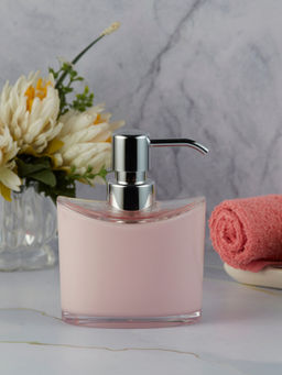 Kookee - Acrylic Soap Dispenser Pump for Bathroom -Pink