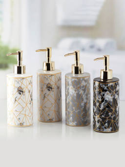 Kookee - Ceramic Soap Dispensers for handwash-Multicolor (Set of 4)