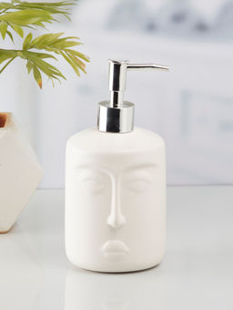 Kookee - Ceramic Soap Dispenser for handwash for Bathroom-White