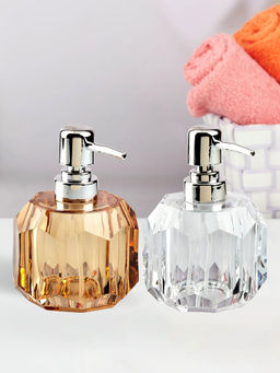 Kookee - Acrylic Soap Dispenser for Bathroom handwash-Multi-Color (Pack of 2)