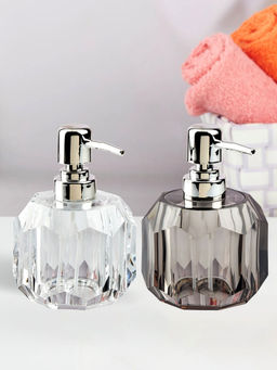 Kookee - Acrylic Soap Dispenser for Bathroom handwash-Multi-Color (Set of 2)