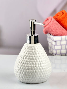 Kookee - Ceramic Soap Dispenser for handwash for Bathroom-White