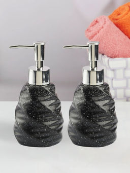Kookee - Ceramic Soap Dispenser for handwash-Black (Set of 2)