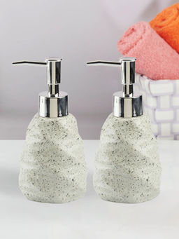 Kookee - Ceramic Soap Dispenser for handwash-White (Set of 2)