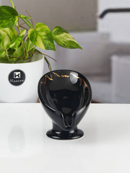 Kookee - Ceramic Soap Holder Dish-Set of 1 Bathroom Accessories for Home-Black