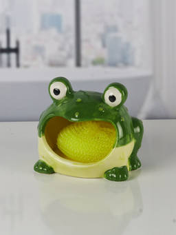 Kookee - Ceramic Soap Holder Dish-Set of 1 Bathroom Accessories for Home-Green