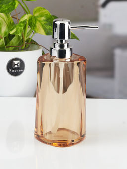 Kookee - Acrylic Soap Dispenser for Bathroom handwash -Brown