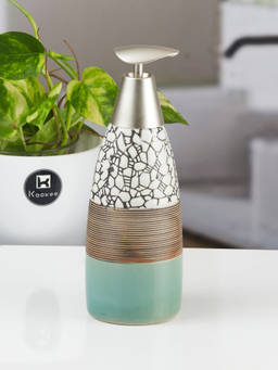 Kookee - Ceramic Soap Dispenser for handwash for Bathroom-Multicolor