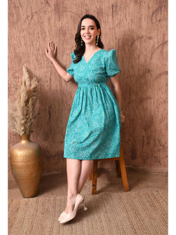 SILSELAH - Women's Elegant Floral Day Dress with Belt