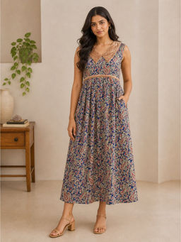 SILSELAH - Women's Designer Ethnic Print Dress