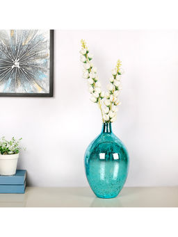 HomeTown - Diva Glass Vase in Sea green