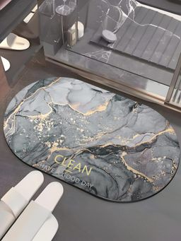 UMAI - Grey Oval Bathmat