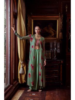 KALISTA - Mihira Cape With Bustier & Palazzo Pant (Set of 3)