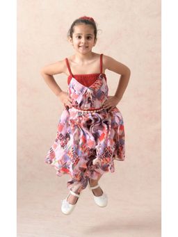 THETAA - Spanish Multicolor Jumpsuit Inner With Belt And Hairband