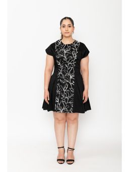 Contemponari - Black Lily Of The Valley Mini Dress