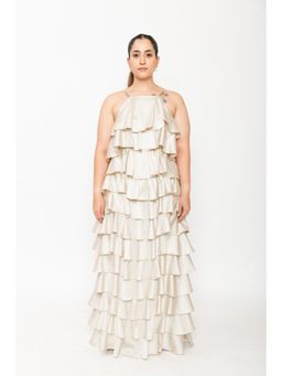 Contemponari - Cream Gatsby Maxi Dress