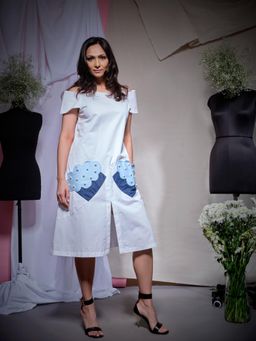 Echke - White Cupcake Pockets Dress