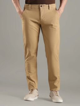 Tommy Hilfiger - Khaki Slim Fit Solid Mid Rise Trouser