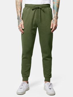 The Souled Store - Solids : Dark Olive Men Joggers
