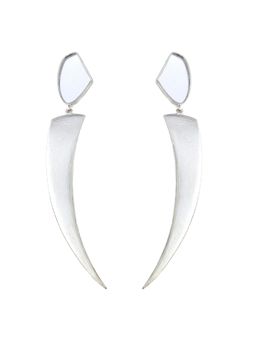 ORNAMAAS - Galactic Cut Sword Silver Earrings