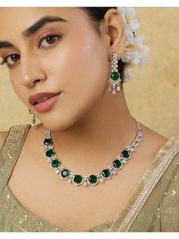 Indinoor - Zynah Zircon Necklace Set