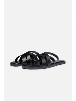 Snitch - Men Black Vegan Strappy Sandals