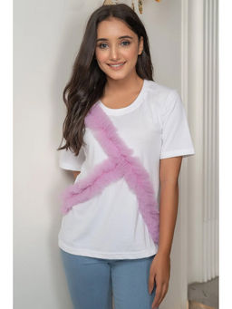 Label Swish - Lilac Tulle White T-Shirt