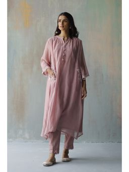 Begum Pret - Aiza Plum Choga (Set of 3)