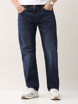 AD By Arvind - Navy Blue Mid Rise Regular Fit Jeans