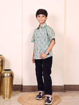 Evaraah - Sage Leaf Cotton Shirt