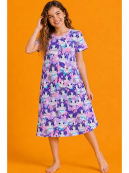 TotzTouch - Stylish Printed Cotton Night Dress