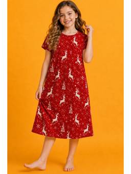 TotzTouch - Stylish Printed Cotton Night Dress